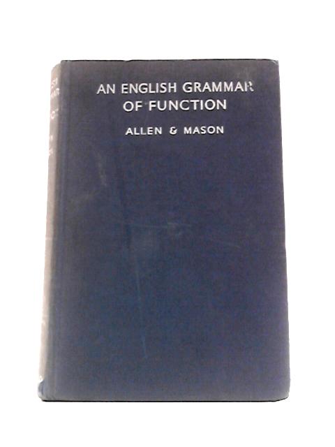 An English Grammar of Function Book By E. E. Allen