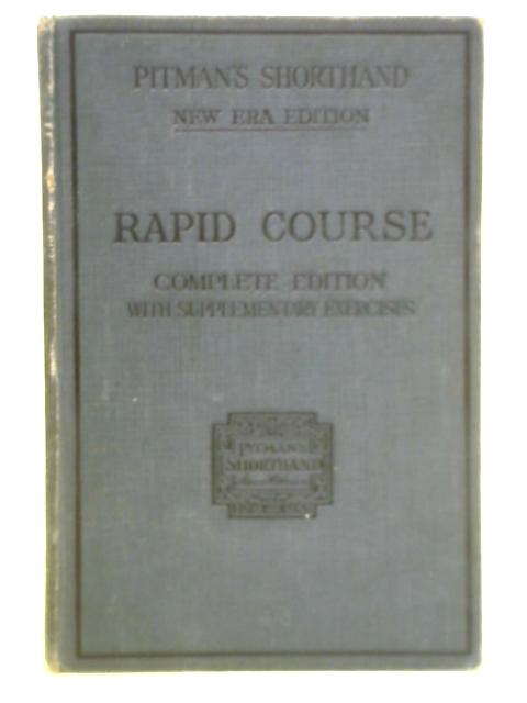 Pitman's Shorthand Rapid Course By Isaac Pitman