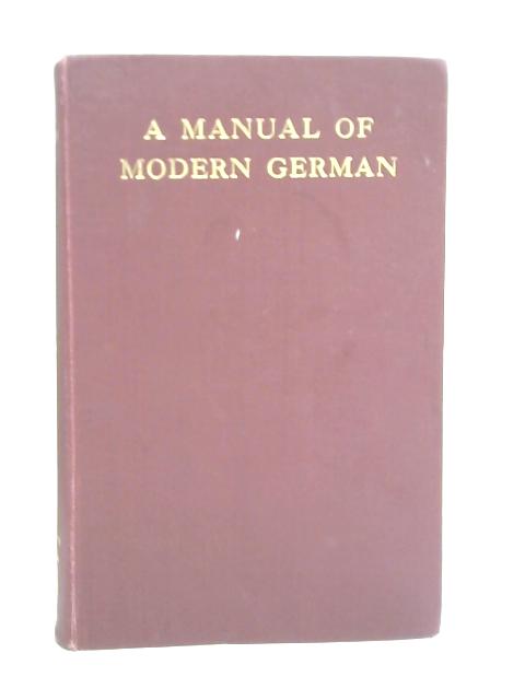 A Manual of Modern German von Frederick J. Stopp