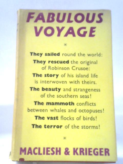 Fabulous Voyage By Fleming MacLiesh & Martin L.Krieger