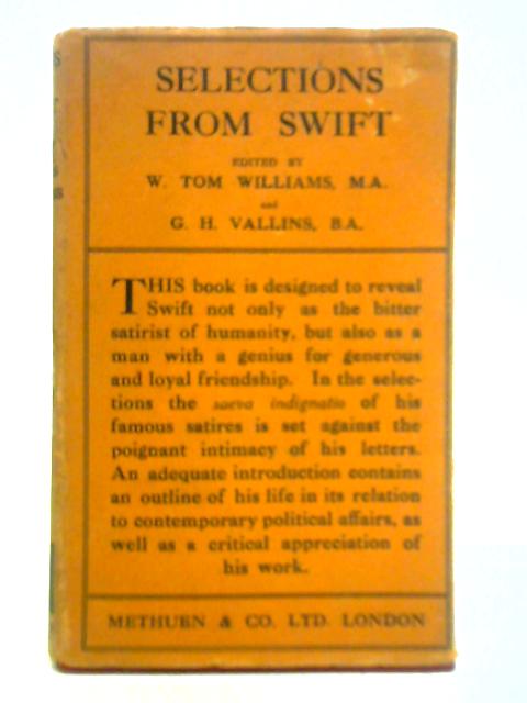 Selections From Swift By W. T. Williams & G. H. Vallins (Ed.)