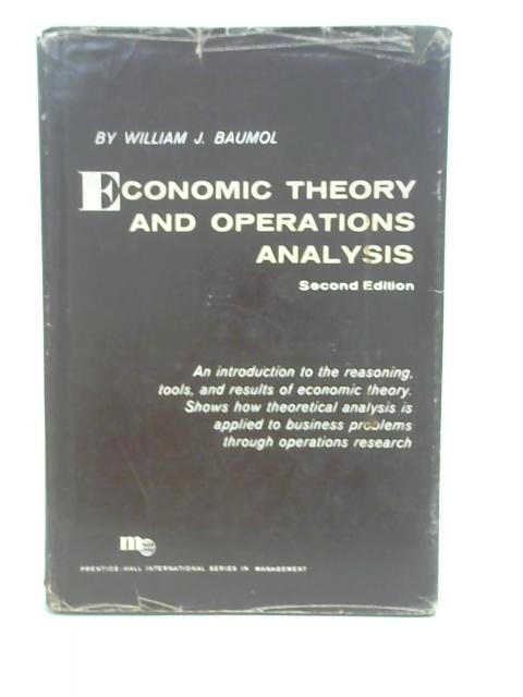 Economic theory and operations analysis von William J. Baumol