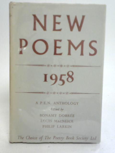 New Poems 1958 By B Dobree et-al