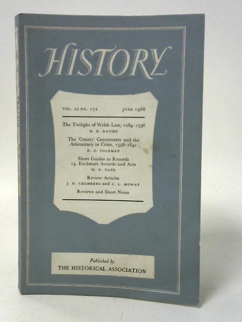 History Vol LI No. 172 von Alfred Cobban (Ed.)