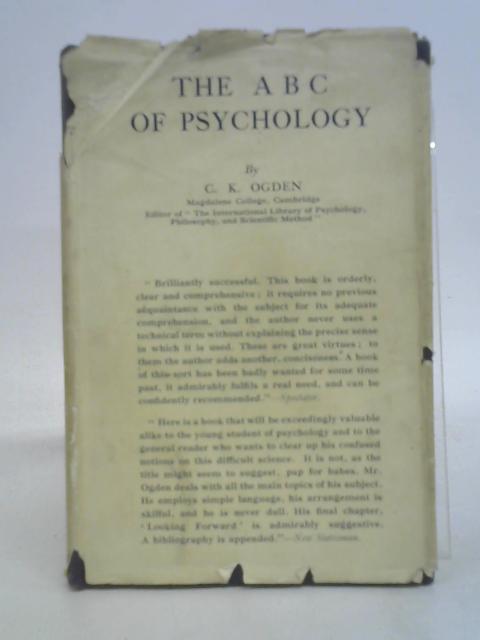 The ABC of Psychology. Kegan Paul, et al. 1941. By C.K. Ogden