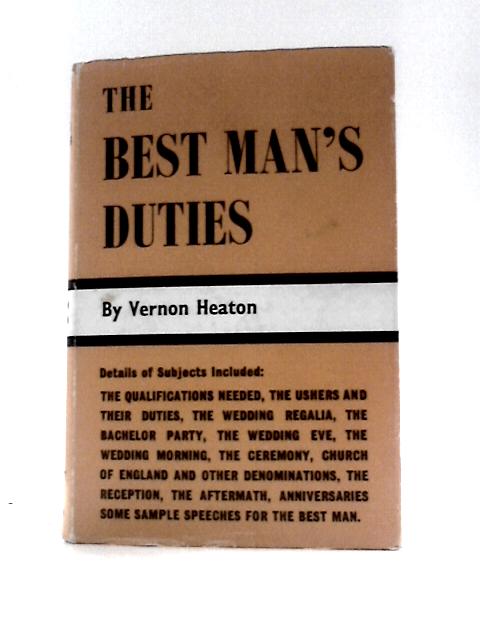 Best Man's Duties (Right Way Books) By Vernon Heaton