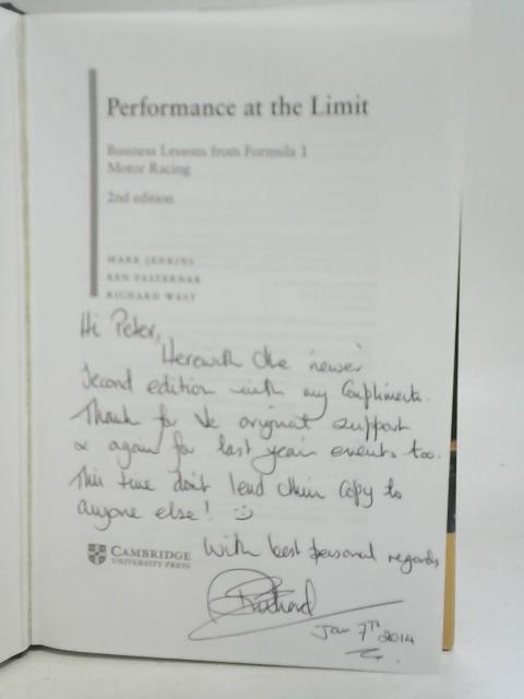 Performance at The Limit By Mark Jenkins