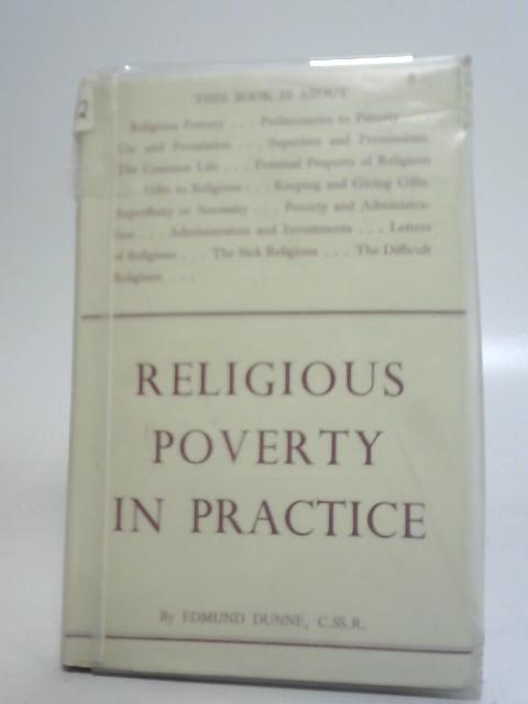 Religious Poverty in Practice von Edmund Dunne