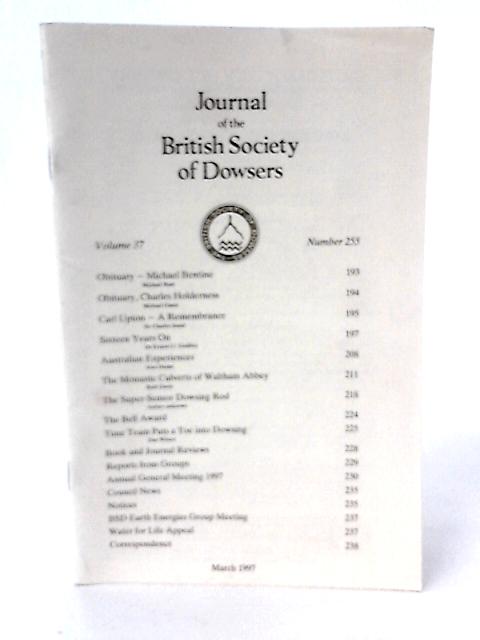 Journal of the British Society Dowsers Volume 37 Number 255 par None stated