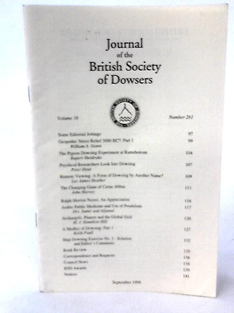 Journal of the British Society Dowsers Volume 38 Number 261 By None stated