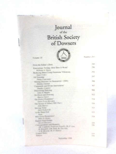 Journal of the British Society Dowsers Volume 38 Number 265 By None stated