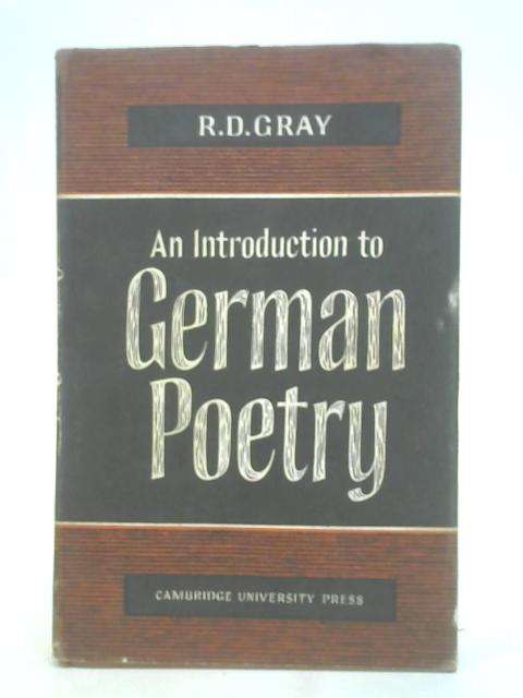 An Introduction To German Poetry par Gray Rd