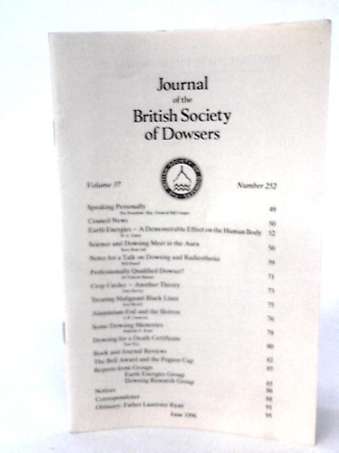 Journal of the British Society Dowsers Volume 37 Number 252 von None stated