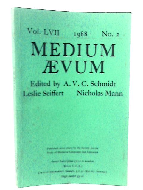 Medium Aevum Vol. LVII No. 2 By None stated