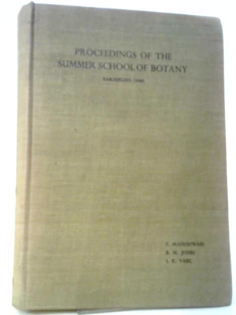 Proceedings of the Summer School of Botany Held June 2.-15 von Various