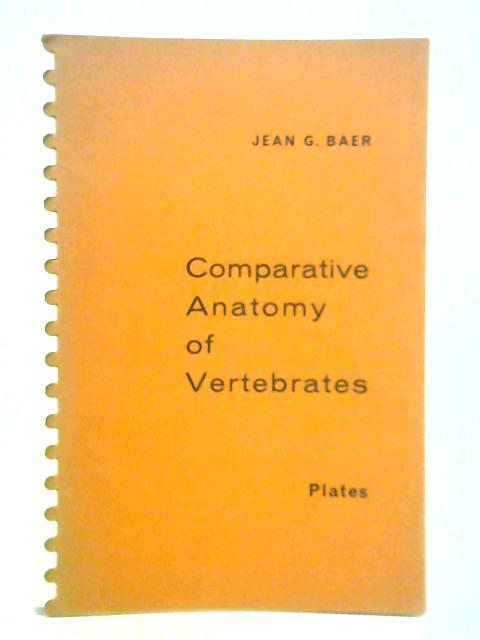 Comparative Anatomy of Vertebrates By Jean G. Baer