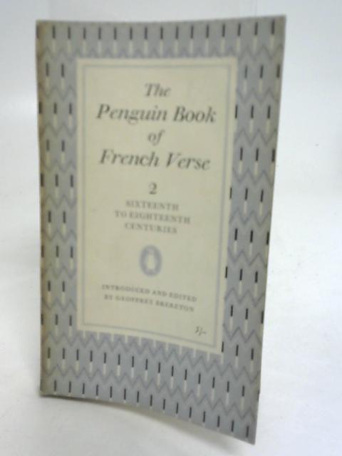 The Penguin Book of French Verse 2 By Geoffrey Brereton