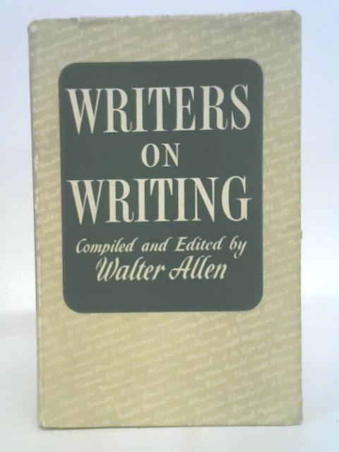 Writers on Writing par ed. Walter Allen