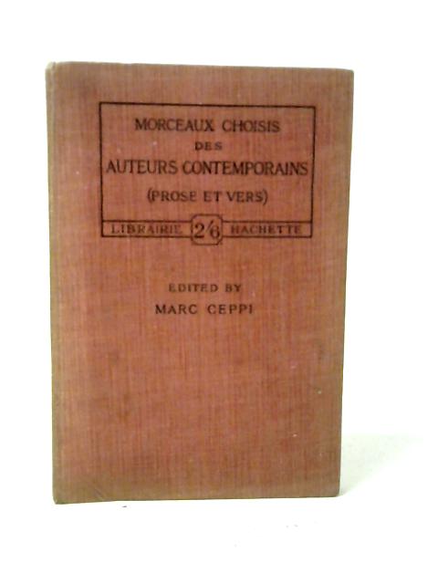 Morceaux Choisis des Auteurs Contemporains By Mac Ceppi (Ed.)