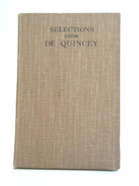 Selections From De Quincey von E. B. Collins