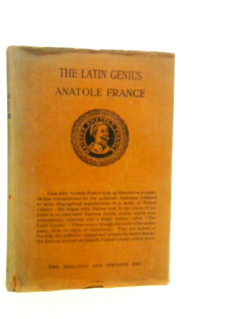 The Latin Genius By Anatole France