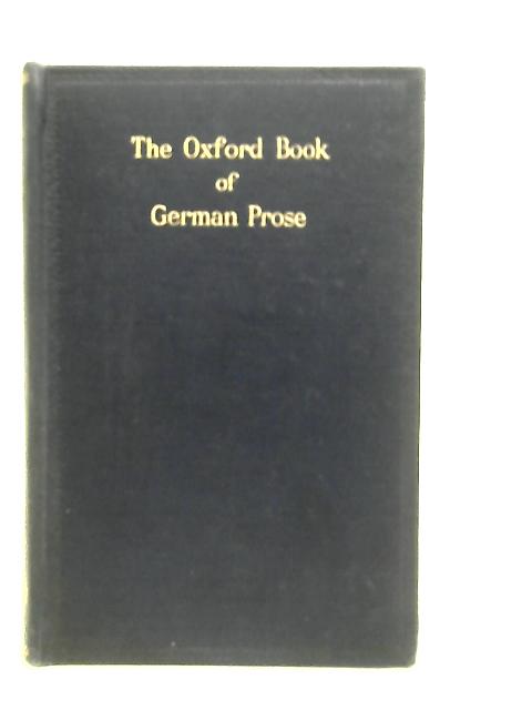 Das Oxforder Buch Deutscher Prosa von H.G. Fiedler