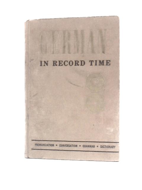 German In Record Time By Henry Regensteiner