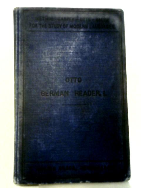 The German Reader By Otto Emil