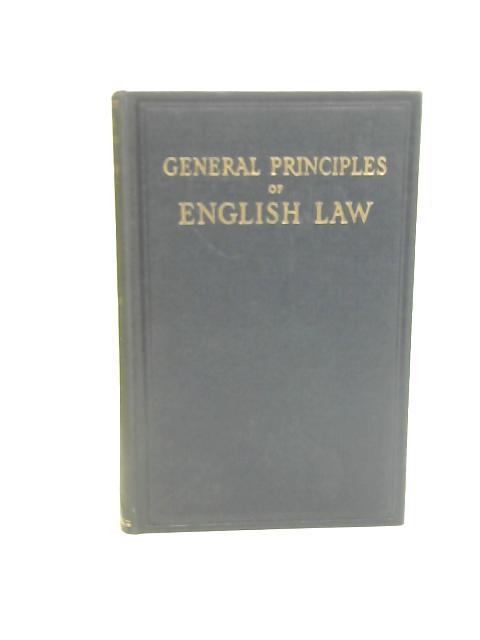 General Principles of English Law By O. K. Metcalfe