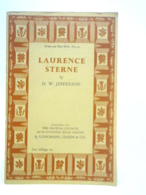 Laurence Sterne ("British Book News". Bibliographical series of supplements-no.52) By D.W.Jefferson