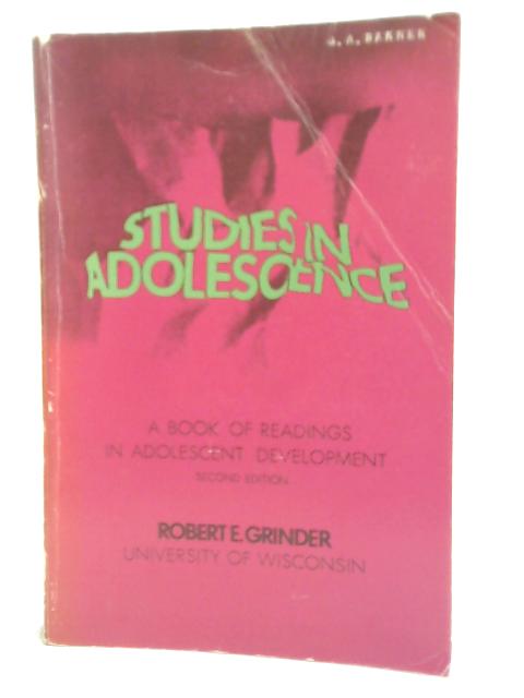 Studies in Adolescence par Robert E. Grinder