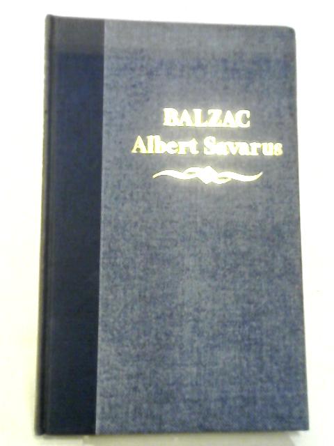 Albert Savarus (Macmillan's Modern Language Texts) By Balzac