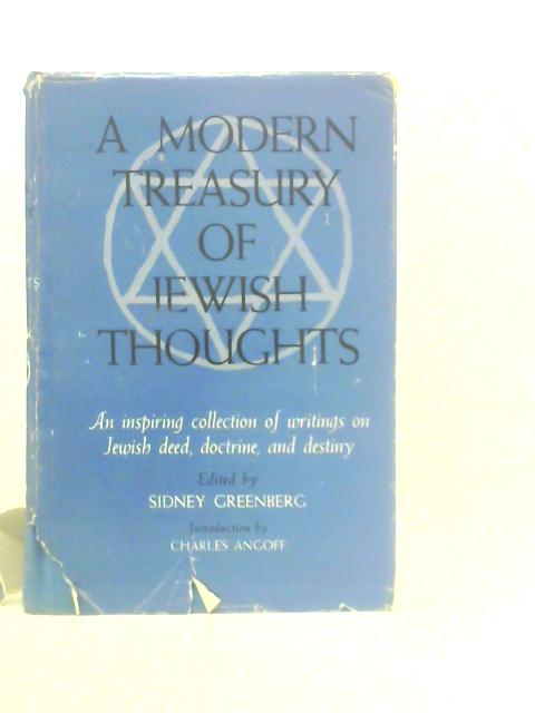 A Modern Treasury Of Jewish Thoughts By Sidney Greenberg