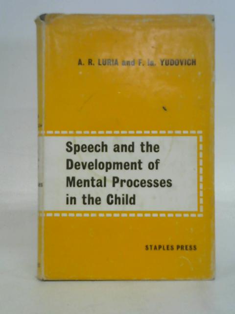 Speech and the Development of Mental Processes in the Child By Luria et al