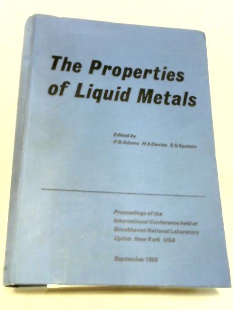 Properties of Liquid Metals - english par Various