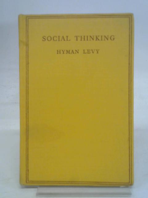 Social Thinking By Hyman Levy