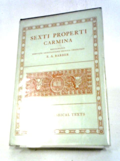 Carmina By Sexti Properti