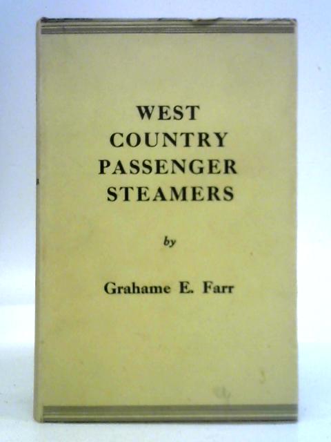 West Country Passenger Steamers von Grahame E. Farr