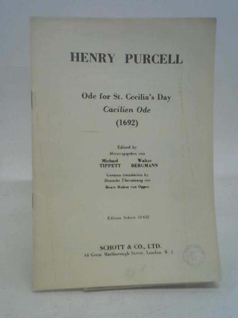 Henry purcell - ode for st cecilia's day von Michael Tippett