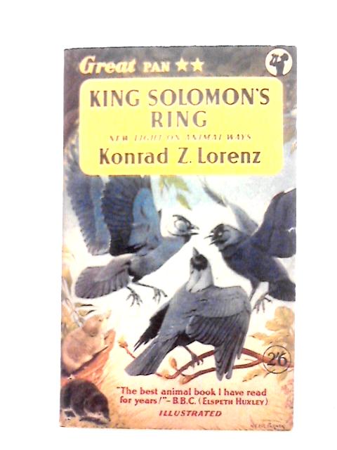 King Solomon's Ring By Konrad Lorenz