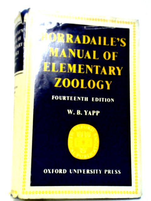 Borradaile's Manual Of Elementary Zoology By W.B. Yapp