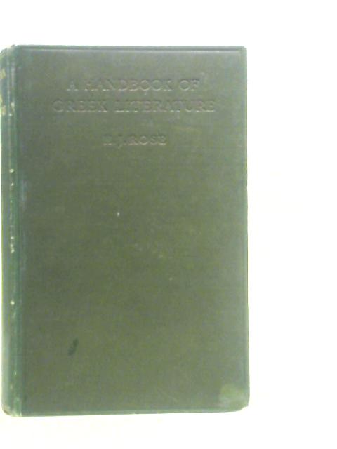 A Handbook of Greek Literature By H.J.Rose