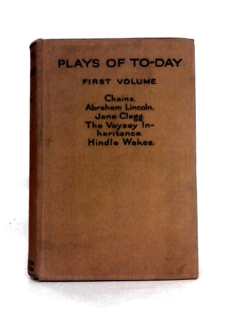 Plays of To-day First Volume von Various