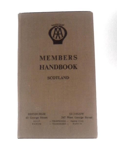 The Automobile Association Handbook Scotland (Post War Edition) By Unstated