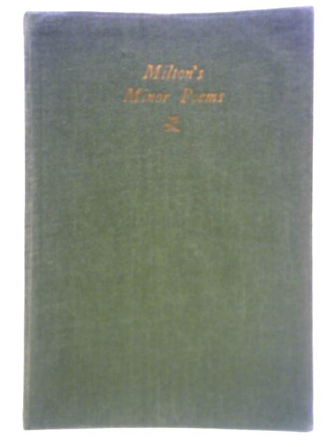 Milton's Minor Poems on the Morning of Christ's Nativity von W. J. Halliday (Ed.)