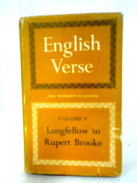 English Verse By W. Peacock (ed.)