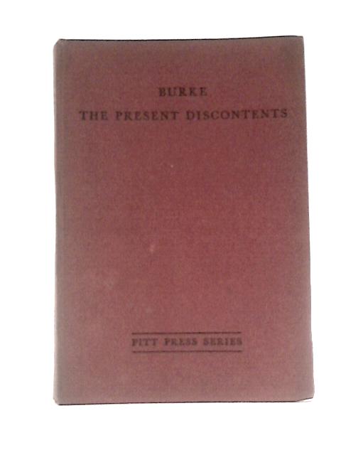 Thoughts on the Cause of the Present Discontents By Edmund Burke