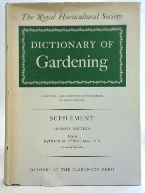 Supplement to The Dictionary of Gardening von P.M. Synge