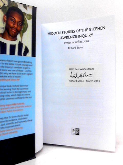 Hidden Stories of the Stephen Lawrence Inquiry: Personal Reflections von Richard Stone