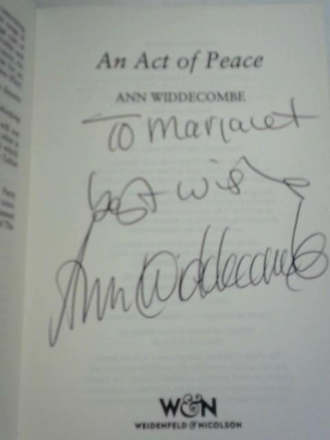 An Act of Peace By Ann Widdecombe